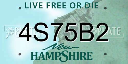 4S75B2 New Hampshire License Plate