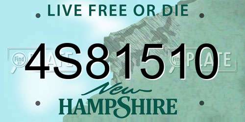 4S81510 New Hampshire License Plate