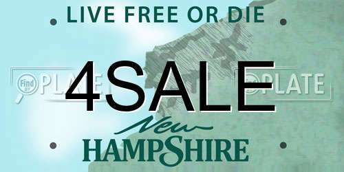 4SALE New Hampshire License Plate