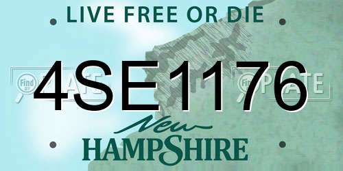4SE1176 New Hampshire License Plate