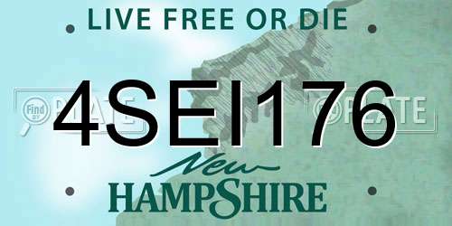 4SEI176 New Hampshire License Plate