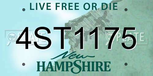 4ST1175 New Hampshire License Plate