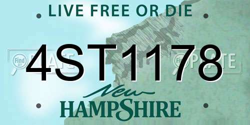 4ST1178 New Hampshire License Plate