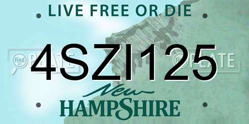 4SZI125 New Hampshire License Plate