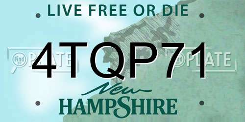 4TQP71 New Hampshire License Plate