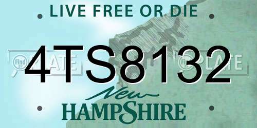 4TS8132 New Hampshire License Plate