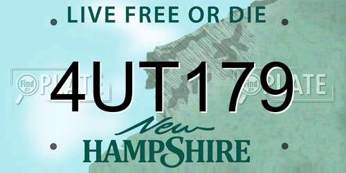 4UT179 New Hampshire License Plate