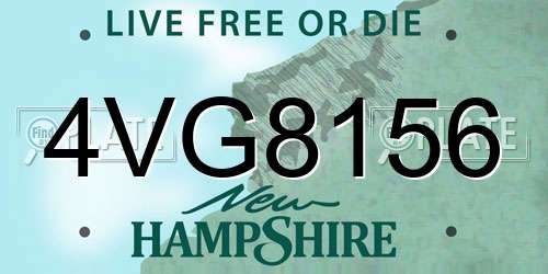4VG8156 New Hampshire License Plate