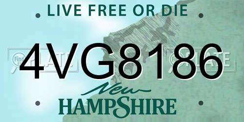 4VG8186 New Hampshire License Plate