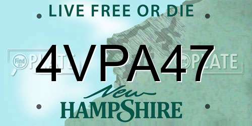 4VPA47 New Hampshire License Plate