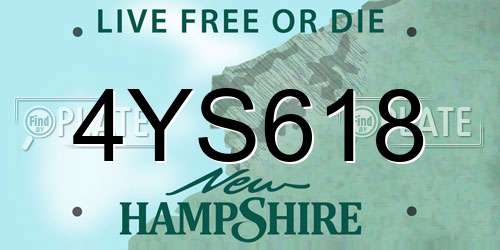 4YS618 New Hampshire License Plate