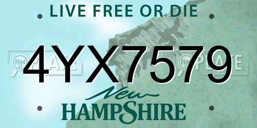 4YX7579 New Hampshire License Plate