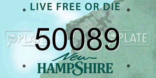 50089 New Hampshire License Plate