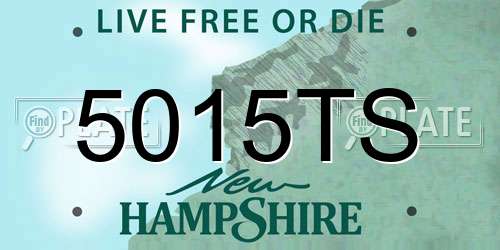 5015TS New Hampshire License Plate