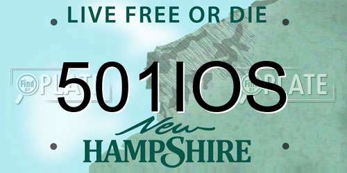 501IOS New Hampshire License Plate