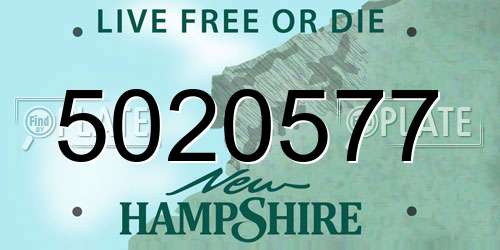 5020577 New Hampshire License Plate
