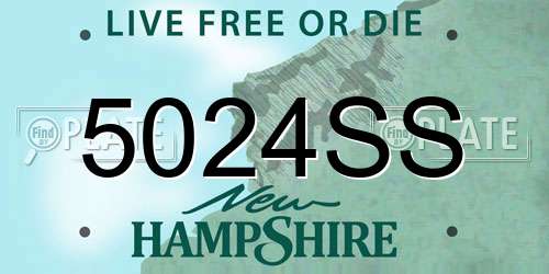 5024SS New Hampshire License Plate