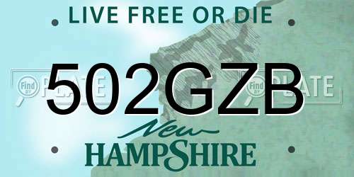 502GZB New Hampshire License Plate