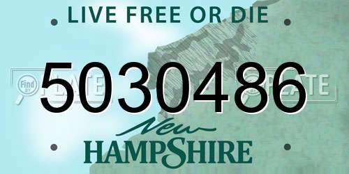 5030486 New Hampshire License Plate
