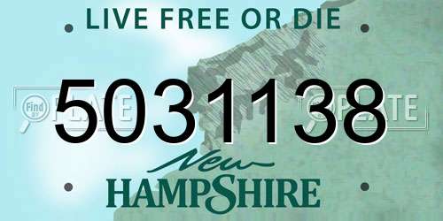 5031138 New Hampshire License Plate