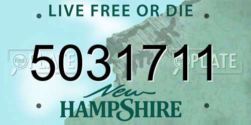 5031711 New Hampshire License Plate