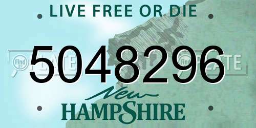5048296 New Hampshire License Plate