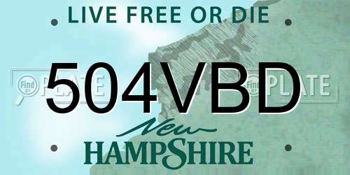 504VBD New Hampshire License Plate