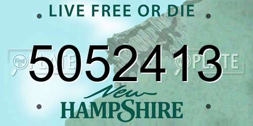 5052413 New Hampshire License Plate