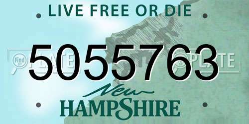 5055763 New Hampshire License Plate