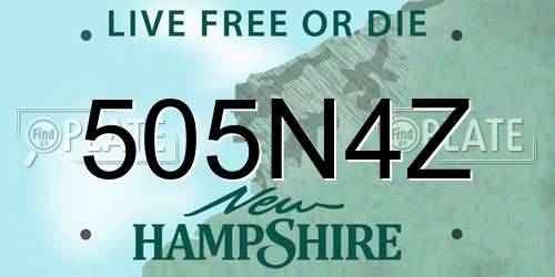 505N4Z New Hampshire License Plate