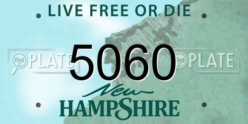 5060 New Hampshire License Plate