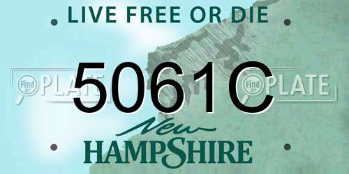 5061C New Hampshire License Plate