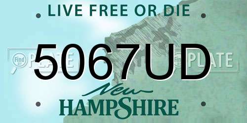 5067UD New Hampshire License Plate
