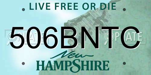 506BNTC New Hampshire License Plate
