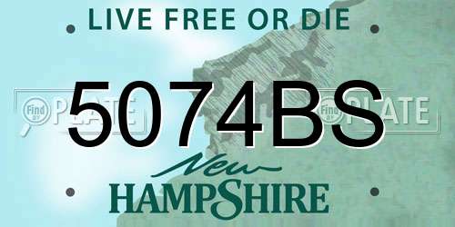 5074BS New Hampshire License Plate