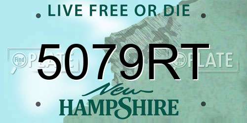 5079RT New Hampshire License Plate