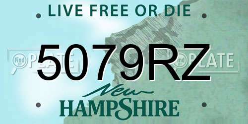 5079RZ New Hampshire License Plate