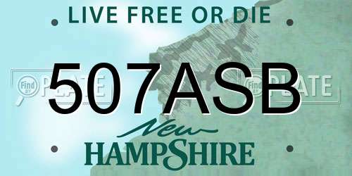507ASB New Hampshire License Plate