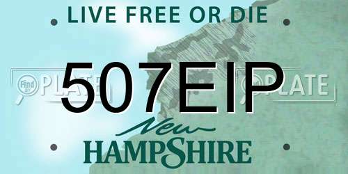 507EIP New Hampshire License Plate