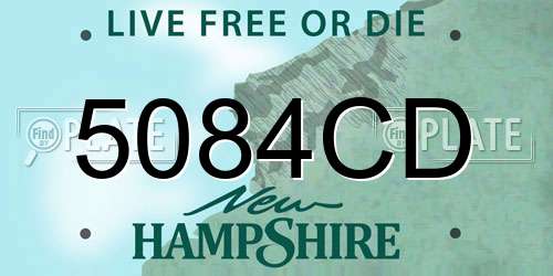 5084CD New Hampshire License Plate