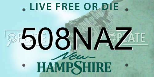 508NAZ New Hampshire License Plate