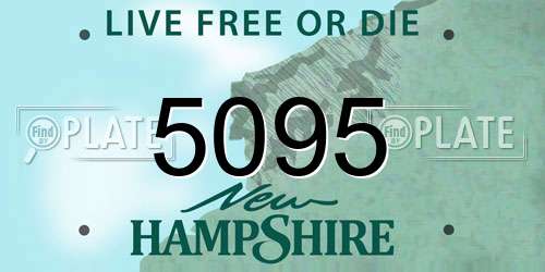 5095 New Hampshire License Plate