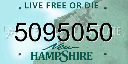 5095050 New Hampshire License Plate