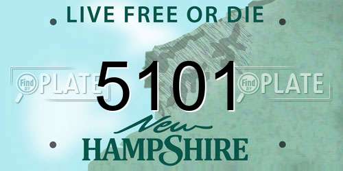 5101 New Hampshire License Plate