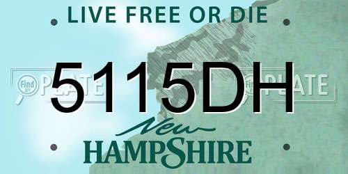 5115DH New Hampshire License Plate