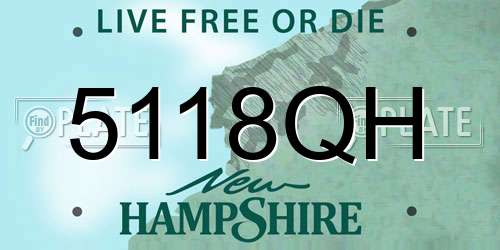 5118QH New Hampshire License Plate