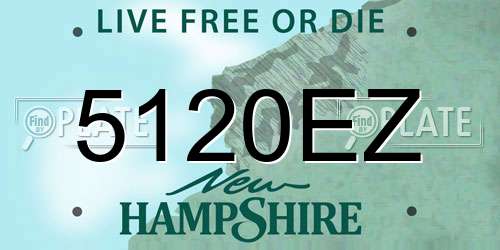 5120EZ New Hampshire License Plate