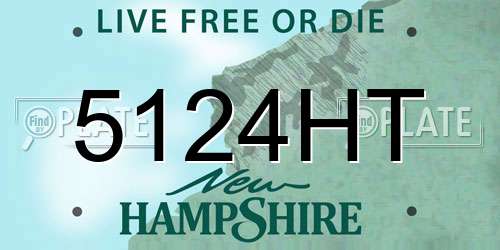 5124HT New Hampshire License Plate