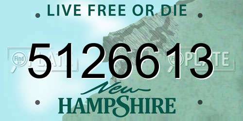 5126613 New Hampshire License Plate