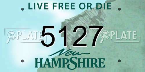 5127 New Hampshire License Plate